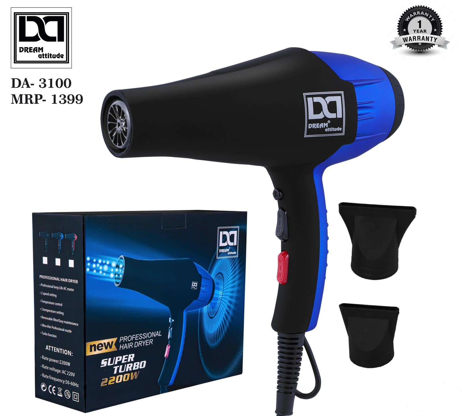  HAIR DRYER  [MODEL NO:3100] - Image 3 - NR Beauty World